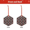 thumbnail image 2 of Sikiie Houndstooth Green Red Acrylic Christmas Ornament Pendant Christmas Ornaments Hanging Ornament for Christmas Winter New Year Party -Hexagon, 2 of 7