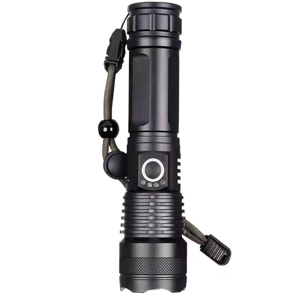 Ficcug Rechargeable LED Flashlight 10000 Lumens with Battery for Outdoor Camping Adventure Powerful Zoom Torch
