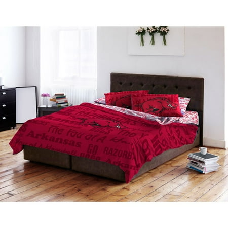 NCAA Anthem Bedding Comforter Set with Sheets, University of Arkansas