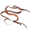 thumbnail image 3 of EIMELI Camera Shoulder Strap for Two Cameras  Retro Dual Camera Leather Strap Harness  Anti-Break Lightweight Leather Camera Strap Double Shoulder Harness Strap for Cameras brown, 3 of 9