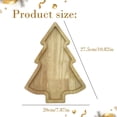 thumbnail image 3 of Christmas Wooden Snack Tray, Single Layer Christmas Tree Shaped Charcuterie Board, Natural Wood Serving Platter, Festive Multi Compartment Tray For Cookies, Candy, Tabletop Decor For Christmas Party, 3 of 6