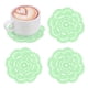 thumbnail image 1 of Paquete de 4 Posavasos de Ganchillo Hechos a Mano, Manteles Individuales Redondos de Algodón de 4 Pulgadas/10cm, Manteles de Encaje de Ganchillo Vintage [Verde Crema], 1 of 1
