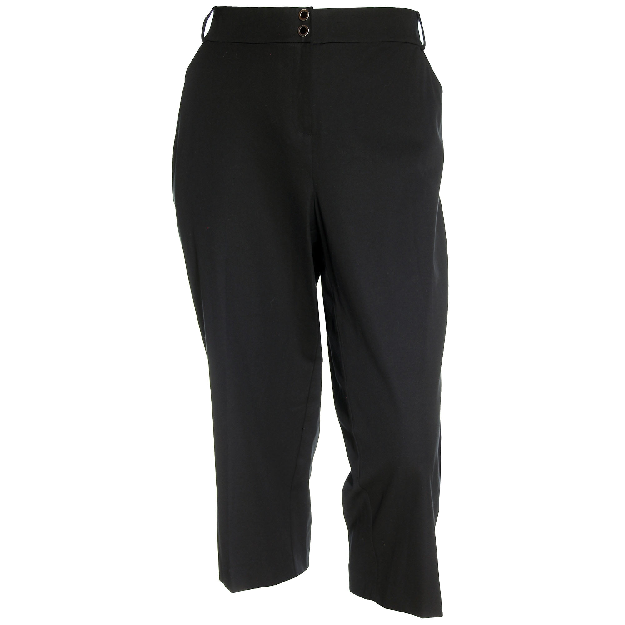 Alfani Women's Plus Comfort Waist Stretch Capri Pants 24w Deep Black ...