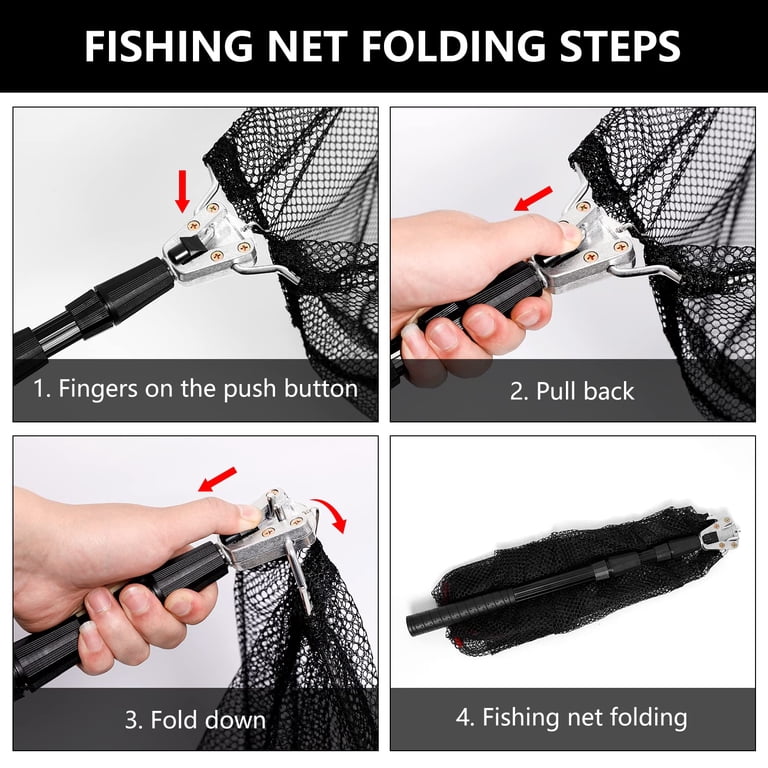 NAISHIER Collapsible Fishing Net, Telescopic Handle, 14-33 Inches photo 3