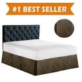 thumbnail image 2 of STRIPE Bed Skirt Dust Ruffle Full Chocolate Brown, 2 of 2