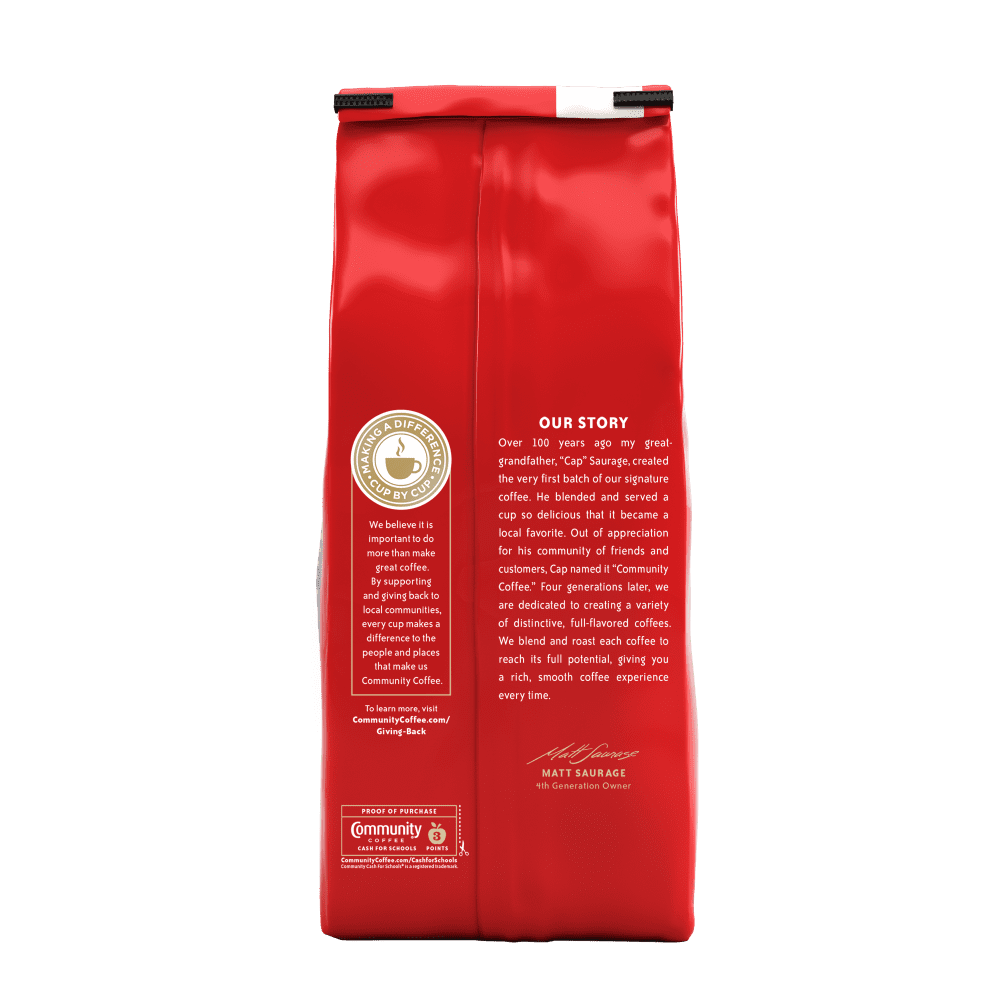 (4 pack) Community Coffee Café Special Medium-Dark Roast Ground 32 oz Gable Top