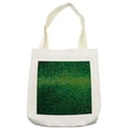 thumbnail image 1 of Green Tote Bag, Abstract Vibrant Square Pixel Mosaic Design Geometric Technology Theme Digital Grid Print, Cloth Linen Reusable Bag for Shopping Books Beach and More, 16.5" X 14", Cream, by Ambesonne, 1 of 2