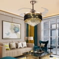 thumbnail image 4 of 42 inch Chandelier Invisible LED Crystal Ceiling Fan Light 3 Colors with Remote, 4 of 16