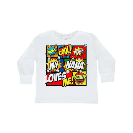 

Inktastic My Nana Loves Me Gift Toddler Boy or Toddler Girl Long Sleeve T-Shirt