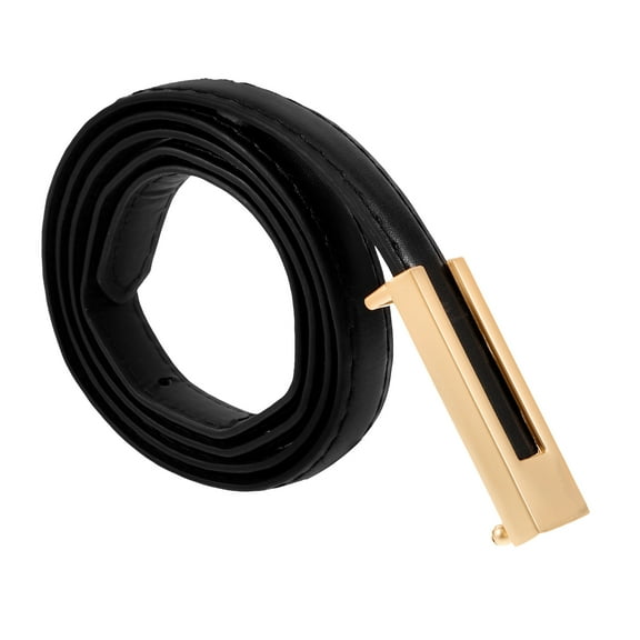 LULULION women vintage belt black PU 1Pack