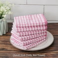 thumbnail image 2 of Unique Bargains Cotton Absorbent Kitchen Dish Cleaning Towels Pink, 2 of 7