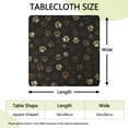 thumbnail image 2 of Paw Print Square Fitted Tablecloth with Elastic Edge,Square Table Cover,Washable Elastic Table Cover for Home Kitchen Party Decor 34"x34", 2 of 6