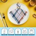 thumbnail image 6 of PHYHOO Checkered Lines Print Cloth Napkins Dinner Napkins Cloth Set, Washable Napkins for Dinner Table Kitchen Party, Wedding, Restaurant &amp; Camping  4 PCS, 6 of 7