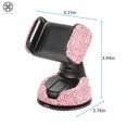 thumbnail image 4 of Luxtrada Bling Car Phone Mount Rhinestone Crystal Car Interior Decoration Universal Cell Phone Holder Clip with Air Vent Base for Dashboard Windshield and Air Vent, 4 of 10