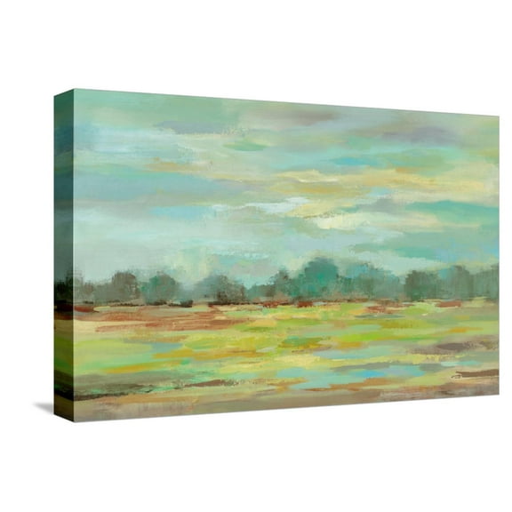 Art.com Teal Forest Crop Stretched Canvas Print Wall Art by Silvia Vassileva, 18" x 12"