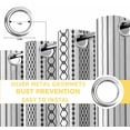 thumbnail image 6 of Black White Striped Blackout Curtains for Bedroom/Living Room, Thermal Insulated Kitchen Curtains, Modern Farmhouse Geometric Grommet Darkening Window Treatment Drapes 52"x84"x2, 6 of 8