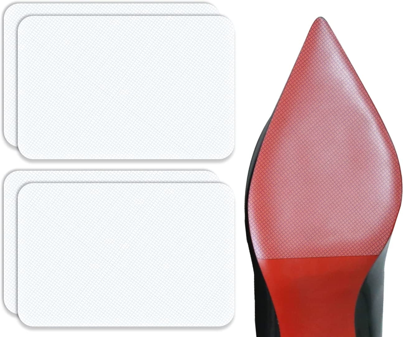 Shoe Sole Protectors for Christian Louboutin Heels, Red Silicone