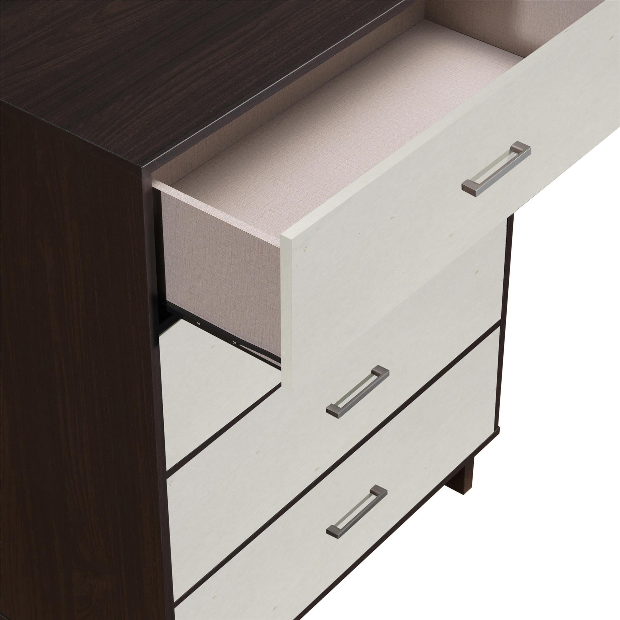 Ameriwood Home Colebrook Nightstand Multiple Colors Espresso Ivory Walmart Com Walmart Com