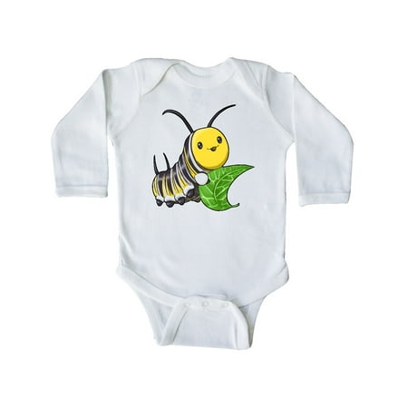 

Inktastic Monarch butterfly caterpillar- cute baby insect Gift Baby Boy or Baby Girl Long Sleeve Bodysuit
