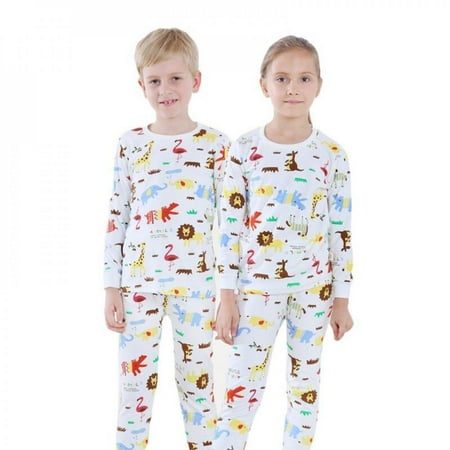

Jandel 2021 Spring New Baby Boys And Girls Dinosaur Print Long-sleeve Underwear/pajamas/sports Air-conditioning Kids 2Pcs Set 2-9Y