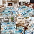 thumbnail image 6 of Ocean Theme Washable Living Room Rugs 5'x8', Anchor Lighthouse Low Pile Throw Large Area Rug Non-Slip Sturdy Edge Binding Carpet for Living Room Kitchen Office, 6 of 9