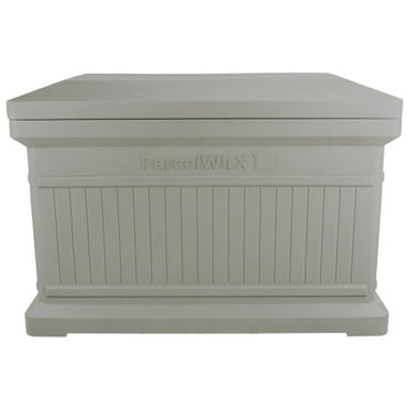 RTS Home Accents ParcelWirx Horizontal Large Package Delivery Box with Lift Off Lid, Prestige Pewter Color