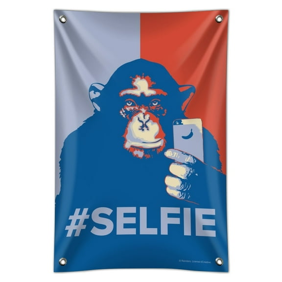 Monkey Chimp Hashtag Selfie #Selfie Home Business Office Sign