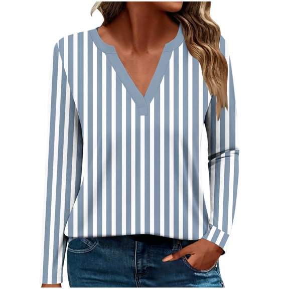 jjayotai Long Sleeve Shirts for Women V Neck Tops Casual Outfits Business Casual Going out Tops Work Shirts Fall Clothes 2026