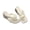 beige, variant on Women’s Platform Wedge Thong Sandals with Rose Flower Accent, Open Toe Slip On Heels