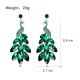 thumbnail image 2 of 1 par (verde) Pendientes colgantes de pavo real vintage para mujeres y niñas, chapados en estilo bohemio, plumas de cristal verde, pendientes colgantes de pavo real, cumpleaños exagerados, 2 of 5