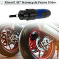 thumbnail image 2 of 10mm Motorcycle Slider Frame Aluminum Alloy Wheel Fairing Protection Crash Pad Protector Guard 40mm 185mm Blue 1 Pc, 2 of 7