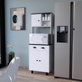 thumbnail image 2 of Miekor Furniture Emily White and Wengue 1-Drawer Kitchen Pantry BS6838, 2 of 6