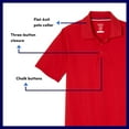 thumbnail image 4 of French Toast Big Boys’ S/S Moisture Wicking Performance Polo (Sizes 8 – 20) Color: navy Size: 18 - 20, 4 of 7