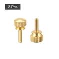 thumbnail image 3 of 2uds Moleteado Mariposa Tornillos, M3x10mm Latón Hombro Pernos Escalonado Agarre Perillas Sujetadores para PC, Electrónico, Mecánico, 3 of 4