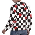 thumbnail image 6 of Lsque Ladybugs Of Black And White Checkers Pattern Casual Men's Hoodie,Hooded Sweatshirt with Kangaroo Pocket,Pullover Hoodie-Medium, 6 of 7