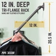 thumbnail image 6 of 28 In Tri-flange Wall Mounted Clothing Rack By PIPE DECOR, 6 of 9