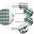 thumbnail image 6 of Teal Black Plaid Waterproof Fabric Shower Curtain,Farmhouse Teal Black Checkered Waterproof Fabric Shower Curtain for Bathroom Curtains Bathtubs Hotel Shower Curtains with 12 Hooks Standard 66x72, 6 of 8