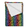 thumbnail image 2 of Leopard Print Soft Flannel Fleece Throw Blanket, Modernized Panther Leo Skin Wild Big Cats in Gradient Rainbow Tones Print, Cozy Plush for Indoor and Outdoor Use, 60" x 80", Multicolor, by Ambesonne, 2 of 5