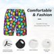 thumbnail image 3 of Balery Colorful Easter Eggs1 Bañador para hombre, shorts de playa de secado rápido con entrepierna y forro de compresión-3X-Large, 3 of 6