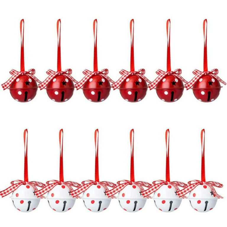200PCS Mini Jingle Bells Bulk with 25 Meters Red Cords,10mm Small Bells for  Christmas - Holiday Ornaments