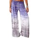 thumbnail image 1 of Pantalones Sueltos Pierna Ancha Cintura Alta Degradado Cordón Cinturón Ajustable Impresión Pantalones Casuales Púrpura L, 1 of 5