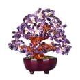 thumbnail image 4 of Advancent Mini Crystal Money Tree Bonsai Style Decor Purple Tree Office Home Feng Shui Type2 NO2, 4 of 6