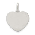 thumbnail image 4 of Sterling Silver Satin Angel Heart Charm Pendant, 4 of 4