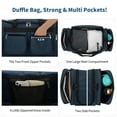 thumbnail image 6 of 20 inch Gym Bag for Men, Weekender Overnight Bag for Traveling (Navy), 6 of 6