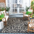thumbnail image 2 of Safavieh Courtyard Kevin Floral Indoor/Outdoor Area Rug, Black/Sand, 8' x 11', 2 of 15