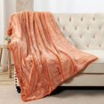 thumbnail image 2 of Home Soft Things Tip Dyeing Light Faux Fur Throw - Burnt Orange - 50" x 60", 2 of 9