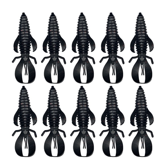 ZPAQI 10Pcs Plastic Fishing Lures Fishing Baits Lures Fishing Worms Lures