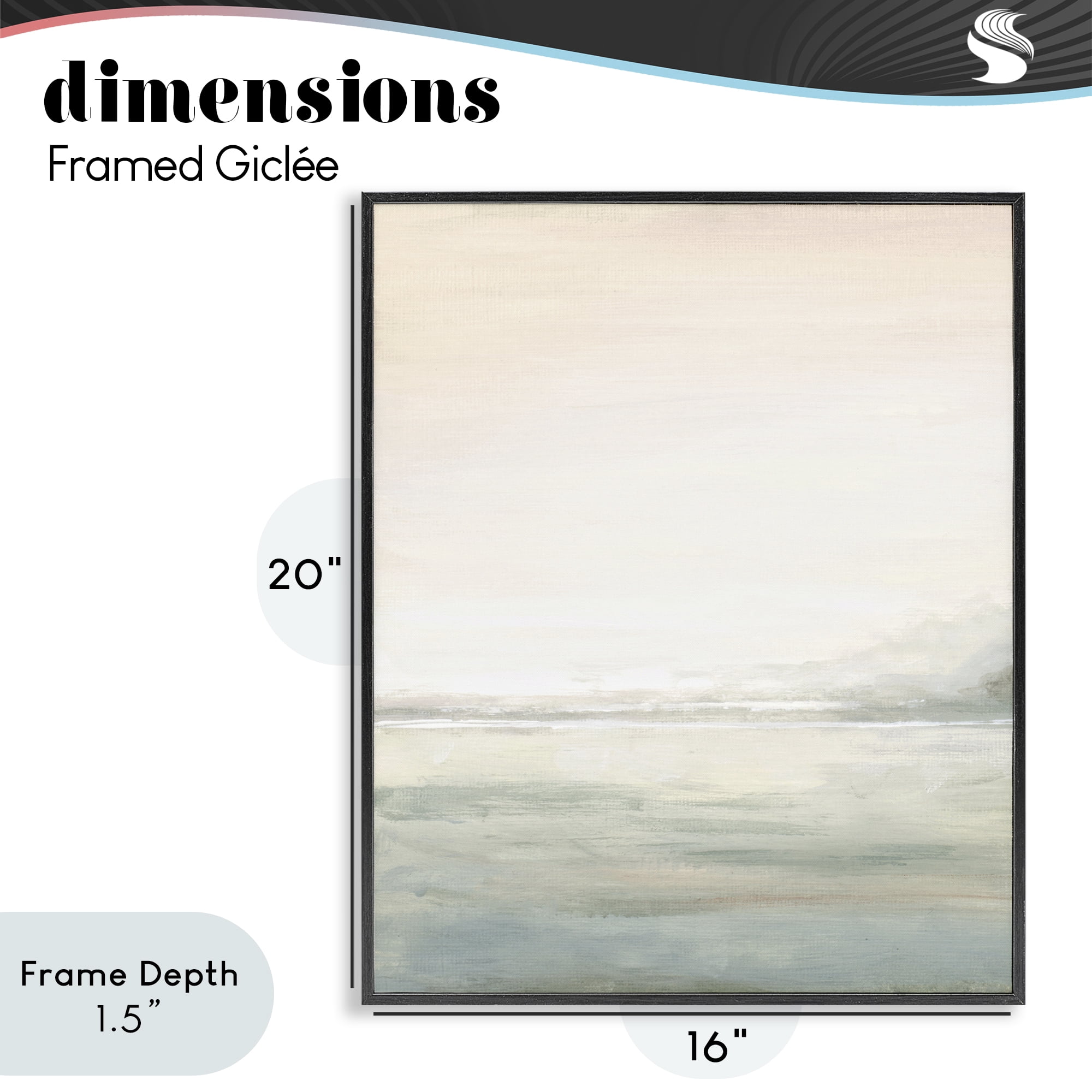 Stupell Industries Light Fog Atmosphere Black Framed Giclee Art, design by Patricia Pinto