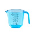 thumbnail image 1 of Taza medidora Farfi transparente con asa, de plástico, graduada, para cocina (azul, 300 ml), 1 of 8