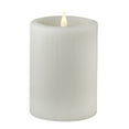 thumbnail image 2 of Fine Ribbed Motion Flameless Candle 4x6 White, 2 of 5